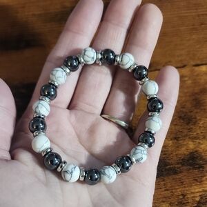 1pc 8mm Hematite Powerful Protection Bracelet, Stress Relief, Grounding, Absorb